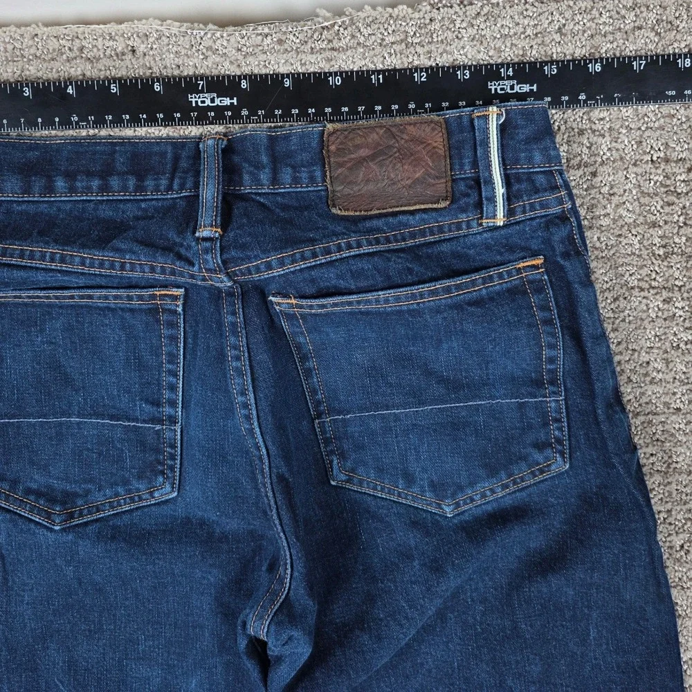Gustin Mens Cone Mills Selvedge Denim Jeans Dark Indigo Blue 12.5oz Button Fly - Picture 14 of 15